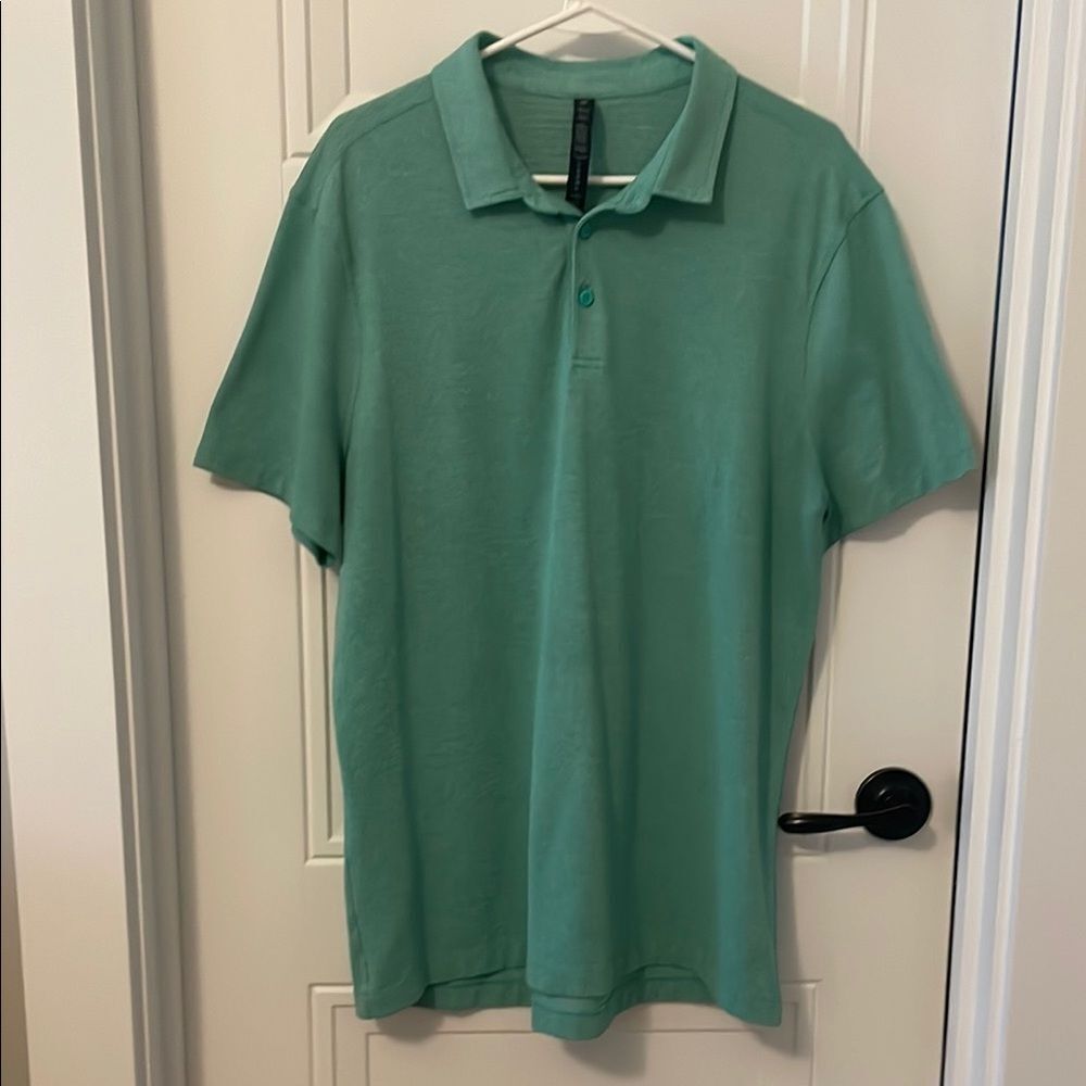 Lululemon Athletica Green Polo Shirt Classic Design